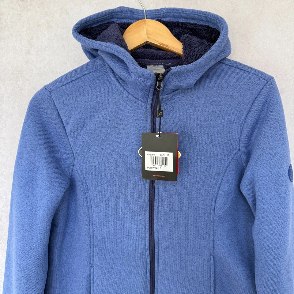 ZeroXposur Women’s Sueded Sweater Fleece Jacket Periwinkle Blue Size M - Image 2 of 4