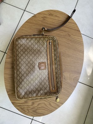 Pouch von Celine Clutch Tasche, Vintage Macadam canvas