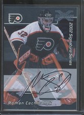 2001-02 In The Game ROMAN CECHMANEK #165 Buyback Signature Series Auto