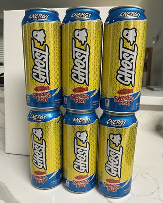 GHOST Energy Drink Swedish Fish 6 Pack (6x16oz) RARE Discontinued EXP 03/2027