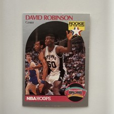 NBA Hoops 1990-91 David Robinson #270 San Antonio Spurs Rookie of the Year Card