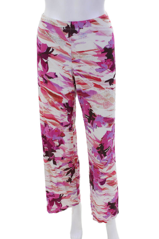 Cosabella Womens Elatic Waist Pull-On Straight Leg Multicolor Pants Size M