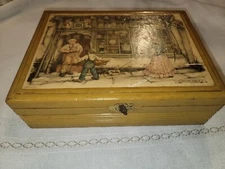 1968 House of Windsor Palmas Cedar Wood Cigar Box 15 Cents Vintage