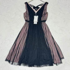 LANVIN en Bleu Dress Bicolor Size 38