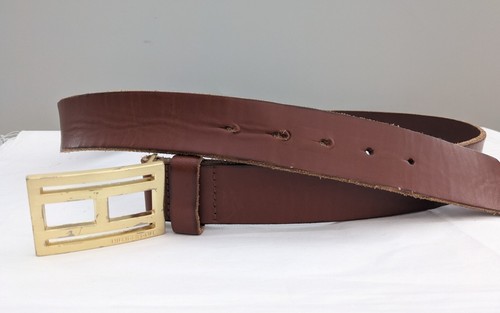 Tommy Hilfiger Leder Gürtel Vintage Golf Braun Metallschnalle 38 Inch Unisex - Bild 8 von 9