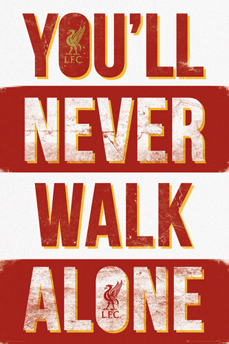 Liverpool FC YOU'LL NEVER WALK ALONE EPL Fußballteam Crest Logo 24x36 POSTER - Bild 1 von 1