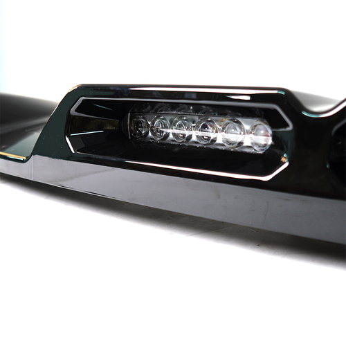 FITS LAND ROVER DEFENDER 90/110 (2020+) FRONT ROOF SPOILER LIGHT BAR GLOSS BLACK - Picture 10 of 11