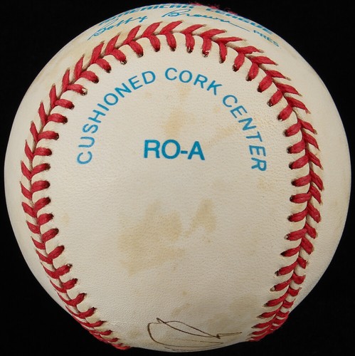 ELMER VALO SIGNED BOBBY BROWN OAL BASEBALL w/ PSA-DNA COA A's YANKEES SENATORS + - Picture 4 of 7