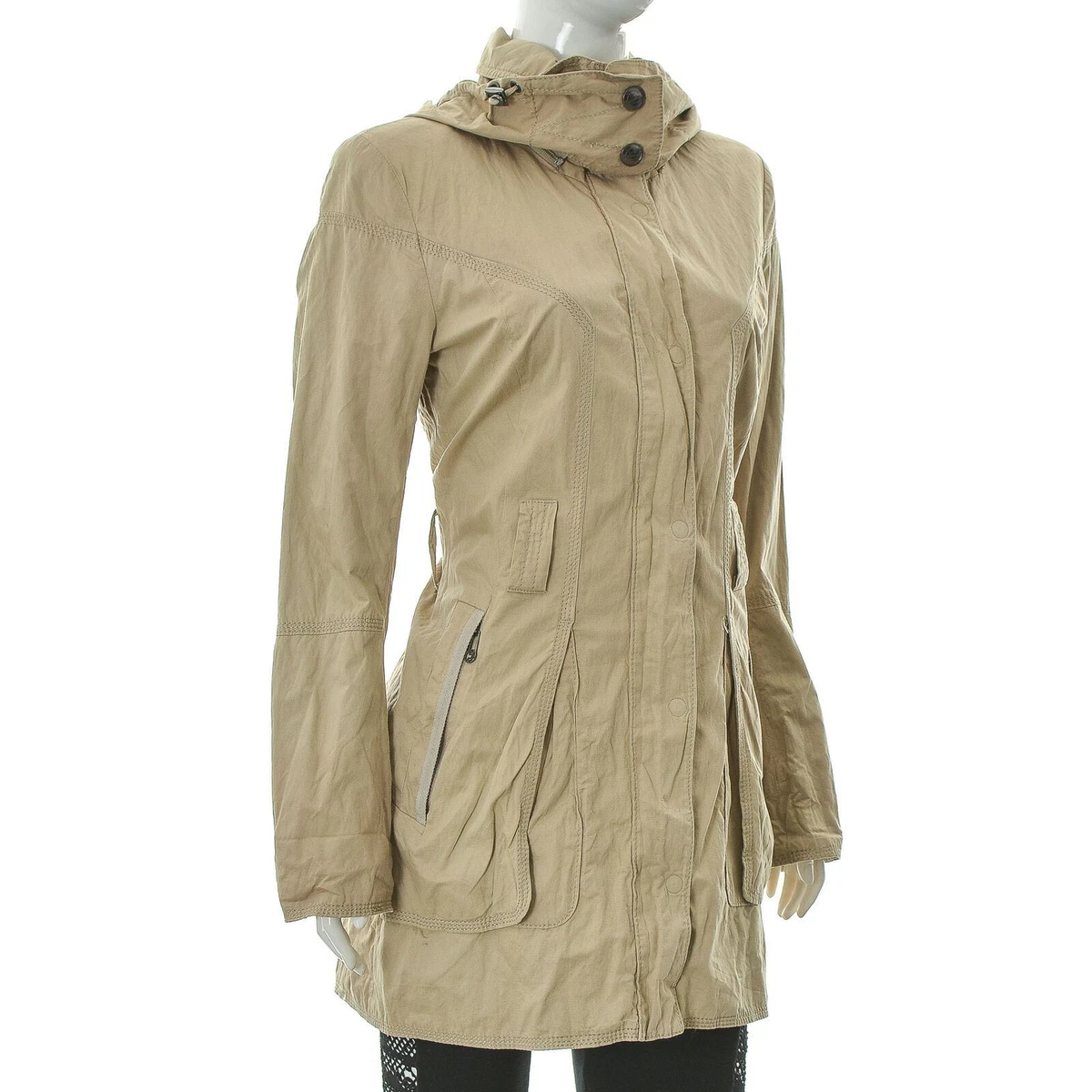 Creenstone Women's Hooded Parka Coat Jacket W/ Big Pocket Metal Blend Size  38 | eBay
