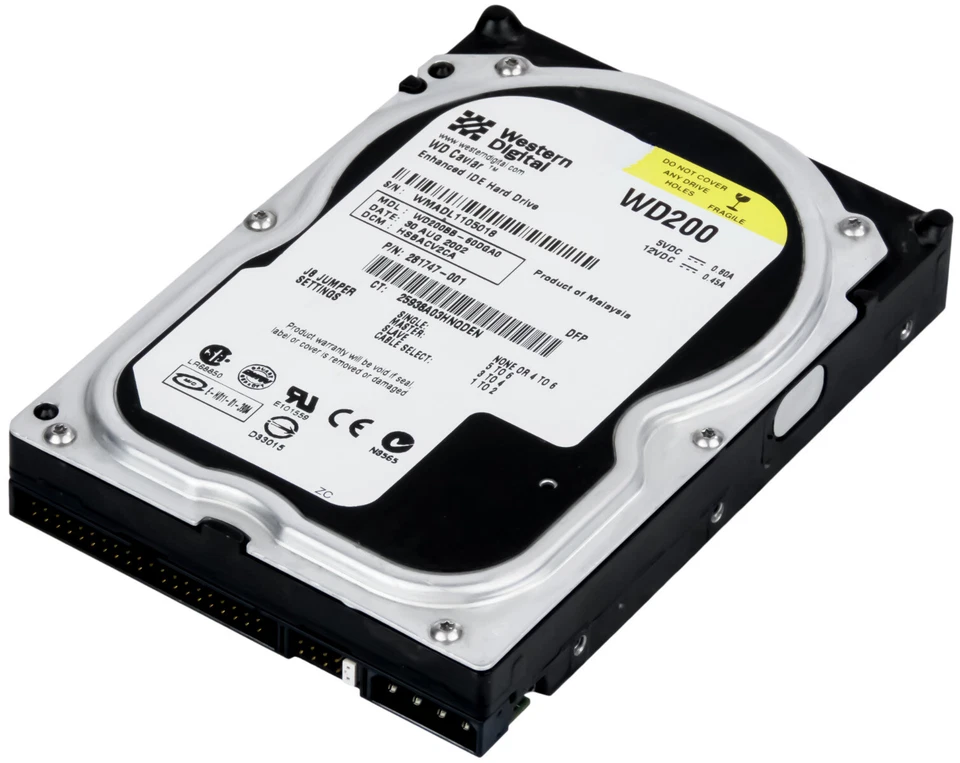 Hard Drive WD Caviar WD200BB 20GB 7200RPM 2MB ATA 3.5'' Inch - Image 2 of 3