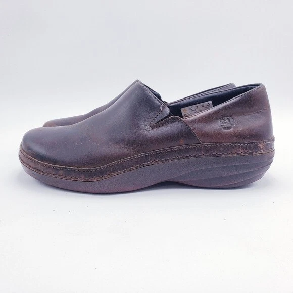 Timberland Pro Renova Mujer Cuero Marrón Zueco Sin Cordones Zapato Cómodo Talla 9.5 Foto 4 de 4