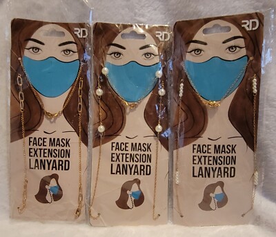 Lot Of 3 Face Mask Extension Lanyard Binfen Made 2021 New In Package 