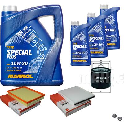 MAHLE Inspektionspaket 8 L MANNOL Special Plus 10W-30 für Opel Astra G CC 2.0