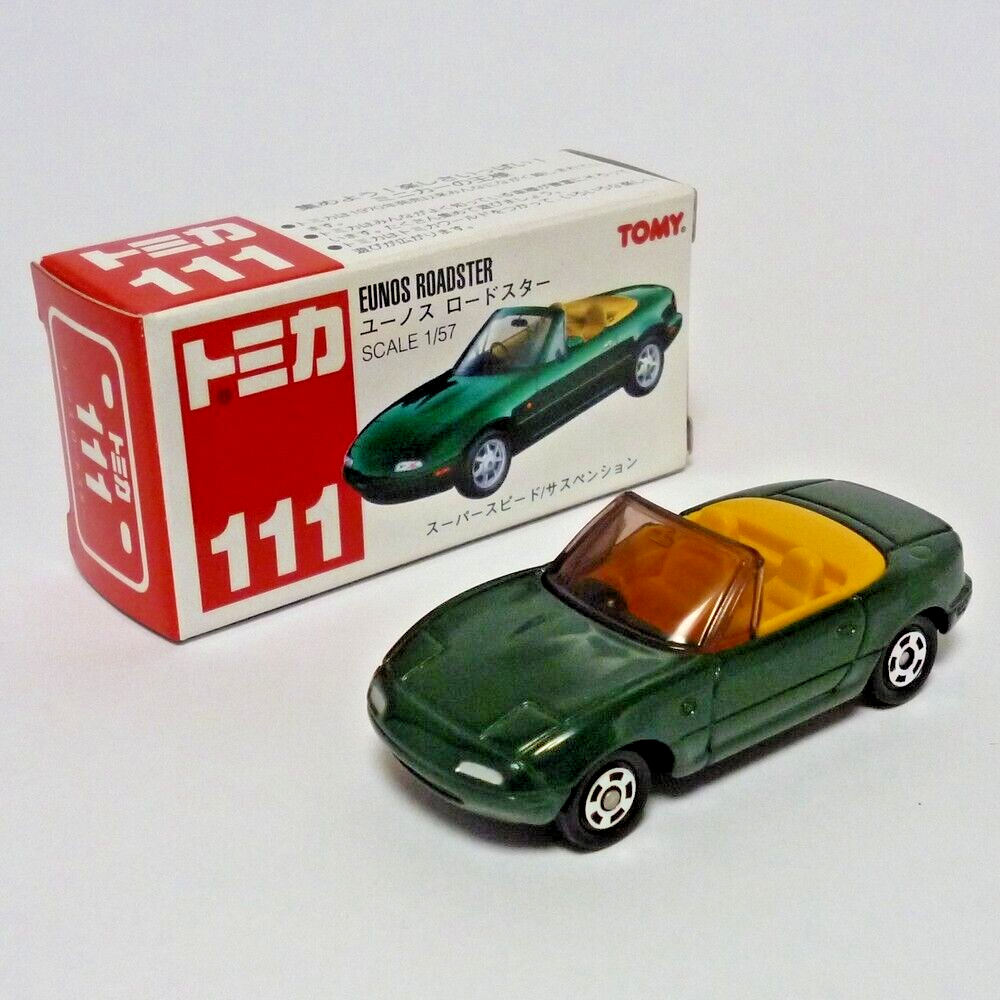 TOMICA 111 MAZDA EUNOS ROADSTER MX-5 GREEN 1/57 TOMY DIECAST TOMICA 111 MAZDA EUNOS ROADSTER MX-5 GREEN 1/57 TOMY DIECAST