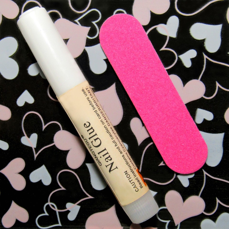 MATTE *PINK FREEZE* Full Cover Square 24 Nail Tips Press On Glue Set