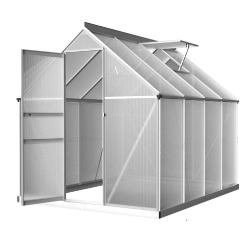 Greenfingers Greenhouse Aluminium Green House Polycarbonate Garden Shed 2.4x1.9M - Picture 1 of 9