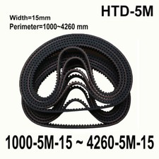 HTD 5M Timing Belt Width 15mm Perimeter 1000 4260mm Closed Loop Synchronous Belt