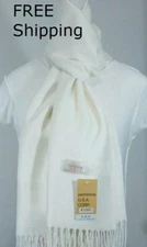 Women's Pashmina Scarf Shawl Wrap~Paisley Off White~Silk Cashmere*Soft***027