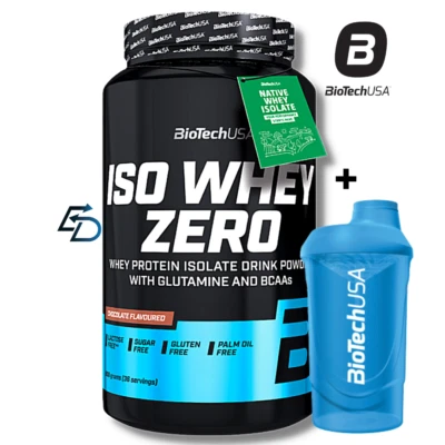 BIOTECH USA - Iso Whey Zero 908 gr Proteine Isolate Siero del Latte + Shaker