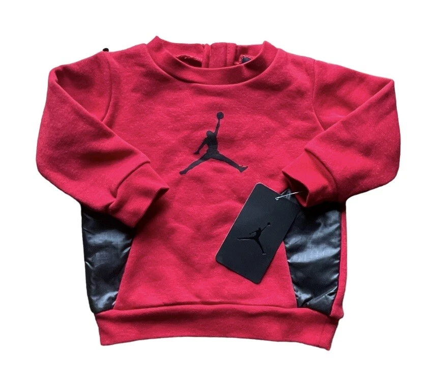 NWT Air Jordan Jumpman Bred Jumpsuit Pullover Sweater Jumper Infant 18M