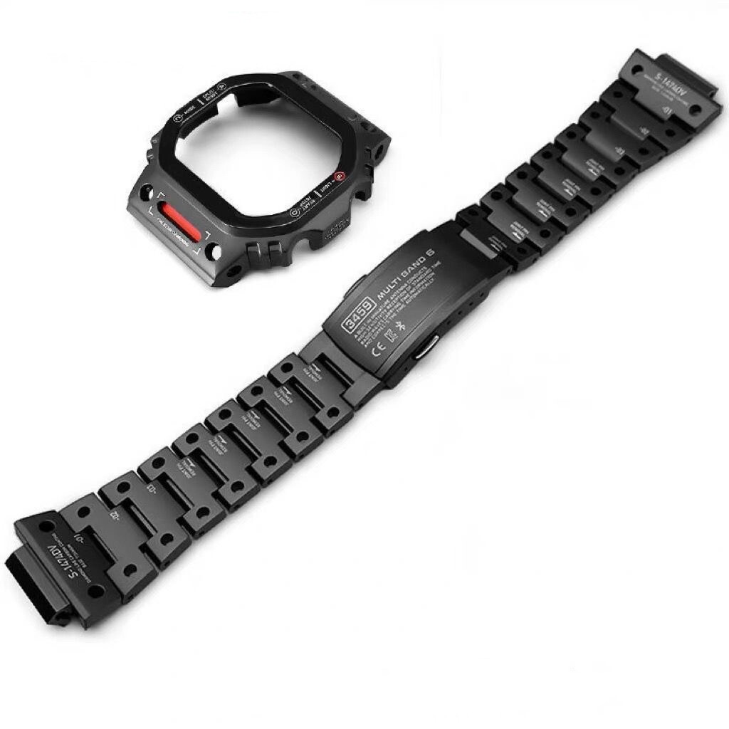 Metal Watch Bnad Strap For Casio G-SHOCK DW5600 GWM5610 Bezel