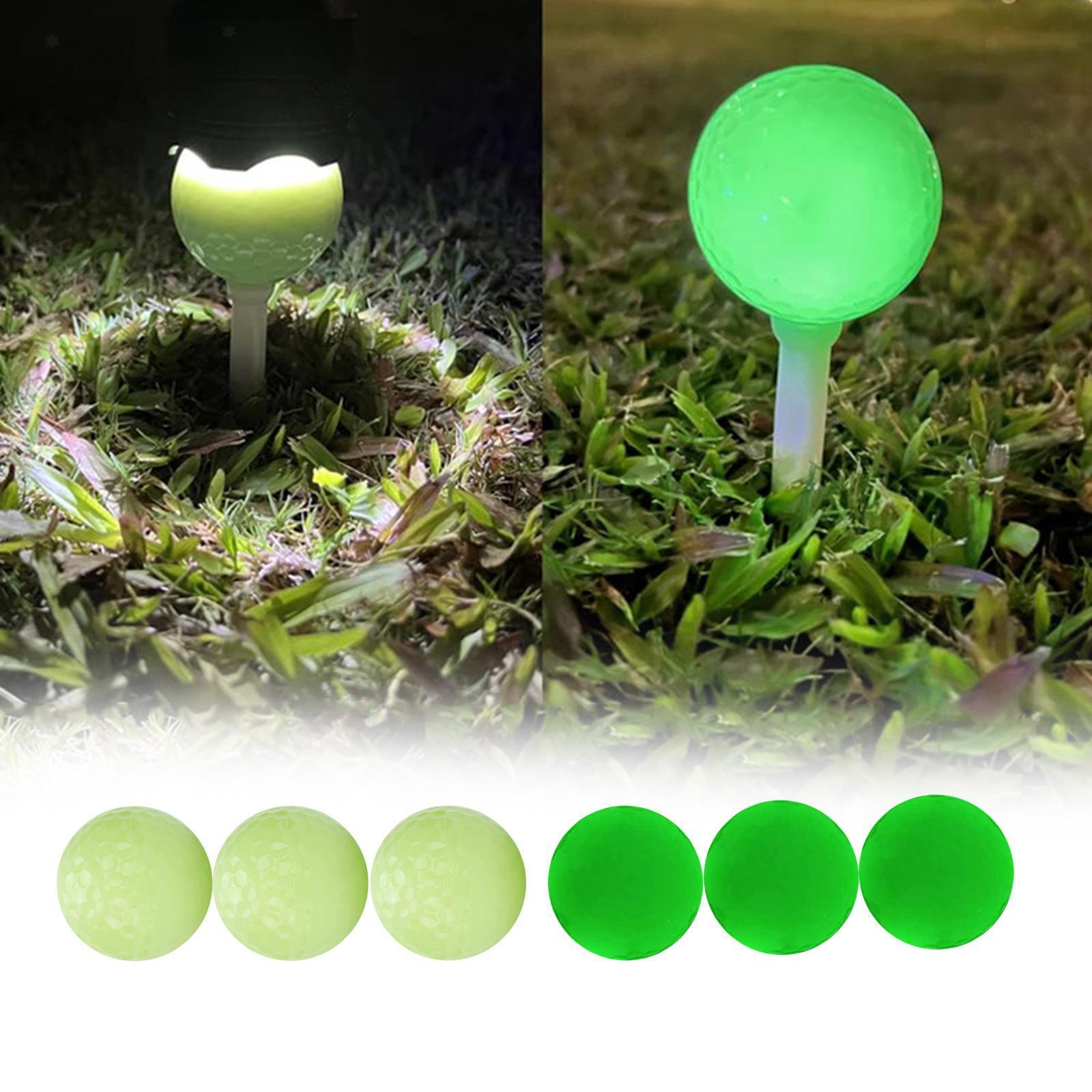 6 Stück Leuchtende Nacht Golfbälle, Die Im Dunkeln Leuchten, Helle