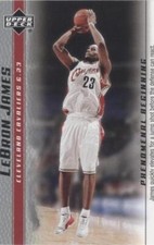 2003-04 Upper Deck Lebron James Phenomenal Beginning  rookie card psa 8
