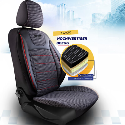 Lupex Shop - Coprisedili Auto Compatibili Per C3, Made In Italy, Set Di Copri Sedili Anteriori E Posteriori Con Copri Poggiatesta Incluso, Tessuto Poliestere, Colore - Nero / Blu Royal - Foto 2