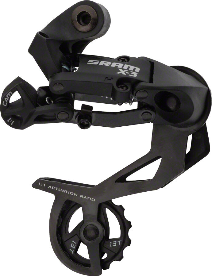 Задний переключатель передач SRAM X3 - 7,8,9 скоростей, удлиненный, Черный
