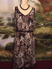 Nine West Size 12 Sleeveless Print Dress