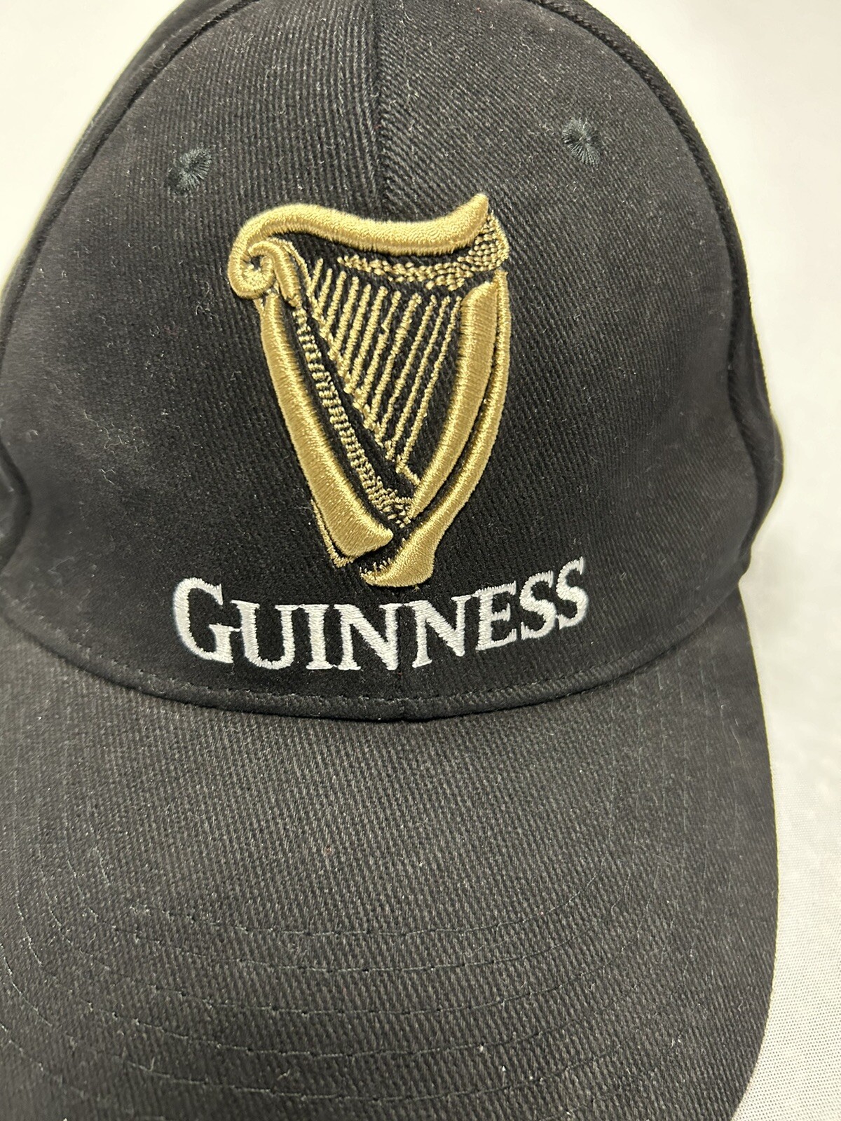 Guinness Adjustable Strapback Baseball Hat Black … - image 2