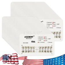 AZDENT Dental Orthodontic Brackets Braces Metal Mini Roth.022 Hooks 345 USA