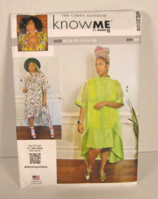 Know Me 2026 Sheer Shirtdress & Knit Dress (Worn Together) Misses' 8-16 Pattern