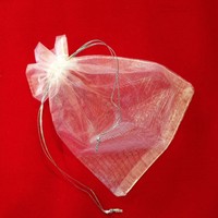 50 Organza Gift Bags Sheer Organza Pouches With Print (solid White/silver Dra... on sale 50 Organza Gift Bags Sheer Organza Pouches With Print (solid White/silver Dra... on sale