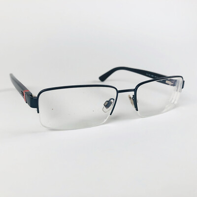 RALPH LAUREN eyeglasses SATIN BLUE HALF RIMLESS glasses