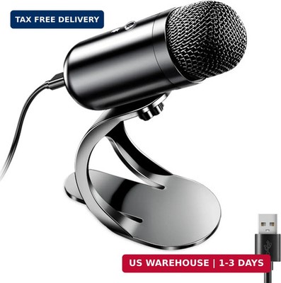 LIANGSTAR USB Computer Microphone, Podcast Mic Desktop with Mute Button for Reco