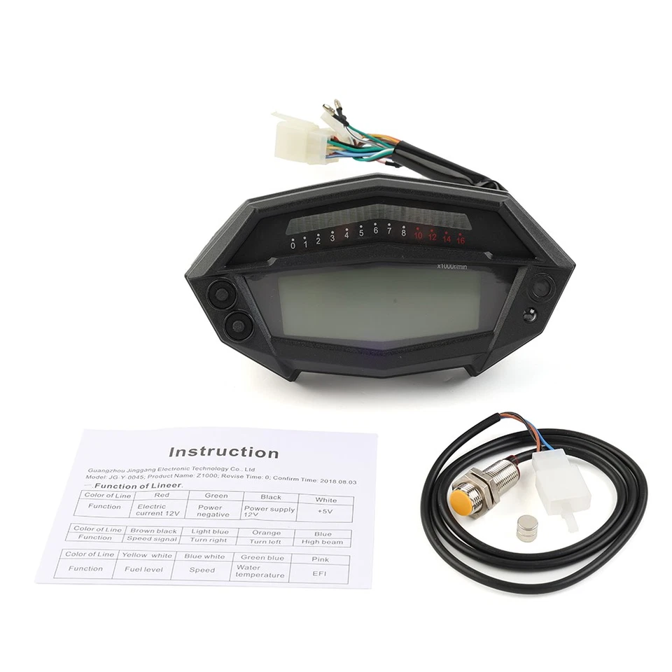 Motorcycle Digital Tachometer Speedometer Indicator Odometer FOR Kawasaki Z1000 — 第 2/4 张图片