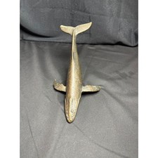 Scott Nelles 1986 Signed Bronze Humpback Whale Sculpture Vintage Nautical Art