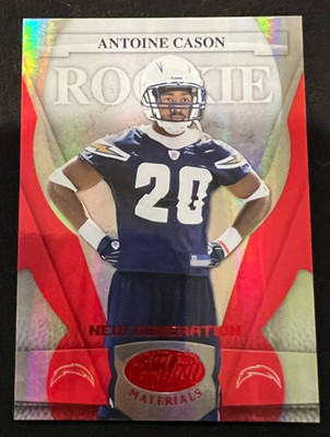 ANTOINE CASON 2008 Leaf Certified Materials Mirror Red RC #153 NFL #037/100