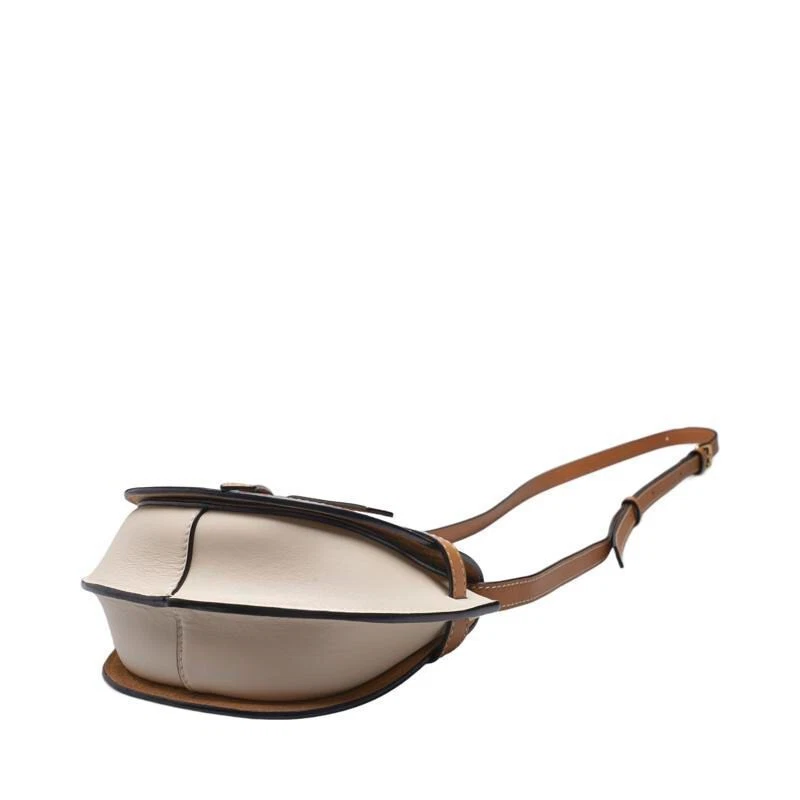 Borsa a tracolla Loewe beige pelle di vitello gate doppia mini donna A650N46X08 2451