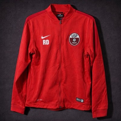 Nike Jacke 12-13 rot Dri-Fit Fußball Track Top USP 1925 Wappen Jugend Fußball USA