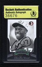 BAS 2006 Press Pass Legends Charlie Ward #60 Authentic Auto ow6