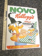 cereal box Kelloggs 1965 store display sign HILLBILLY GOAT Brazil ad character
