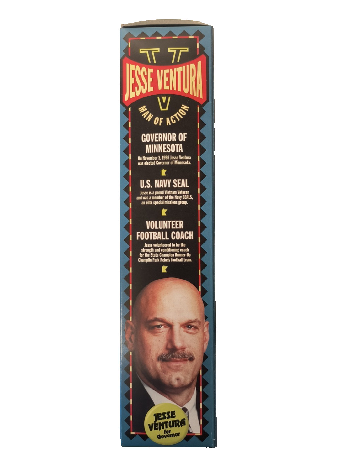 Jesse Ventura For Governor 1999 NIB Man Of Action Figure Volunteer FB Coach MN thumbnail 10