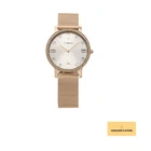 Timex Watch Transcend Silver Dial Quartz 34MM TW2W19200 Unisex Pink Gold