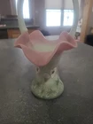 Fenton Lotus Mist Burmese Dancing Wildflowers Hand Painted Signed Basket
