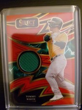 2025 Panini Select TOMMY WHITE Sparks Red Prizm Relic Card /99 Oakland A's