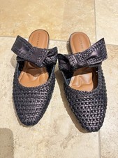 NWOB Lucky Brand Women's Grenaldie woven bow flat mules Size 8.5