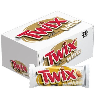 TWIX Singles Size White Chocolate Caramel 1.62 Ounce (Pack of 20), 