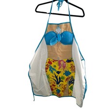 Vintage Novelty Bikini Apron Tropical Wrap Skirt Print, Pin-Up Kitchen Wear